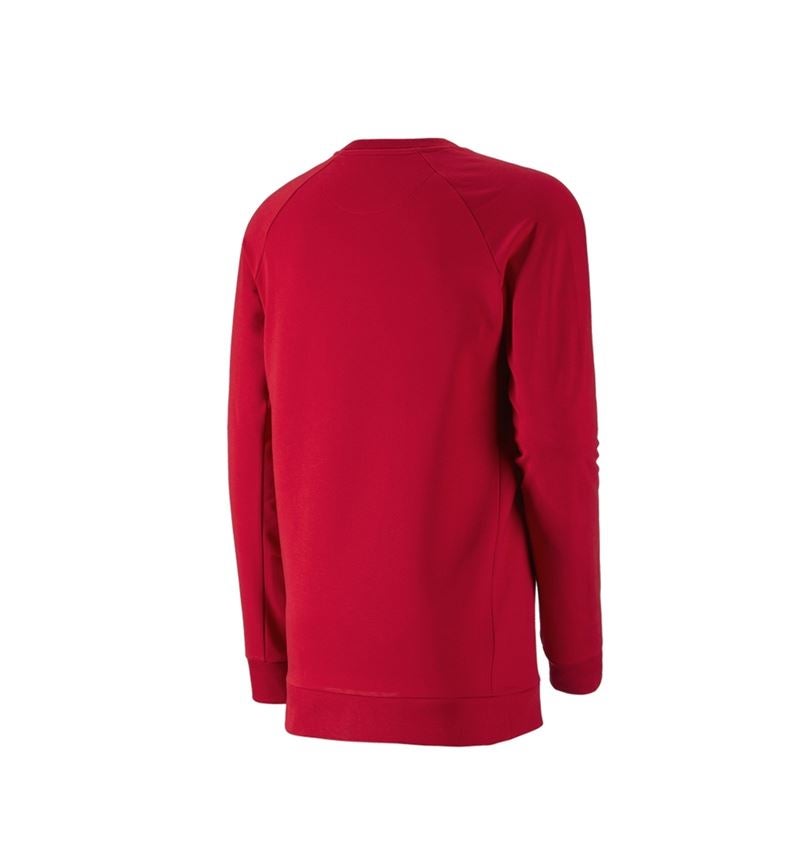 T-Shirts, Pullover & Skjorter: e.s. Sweatshirt cotton stretch, long fit + ildrød 3