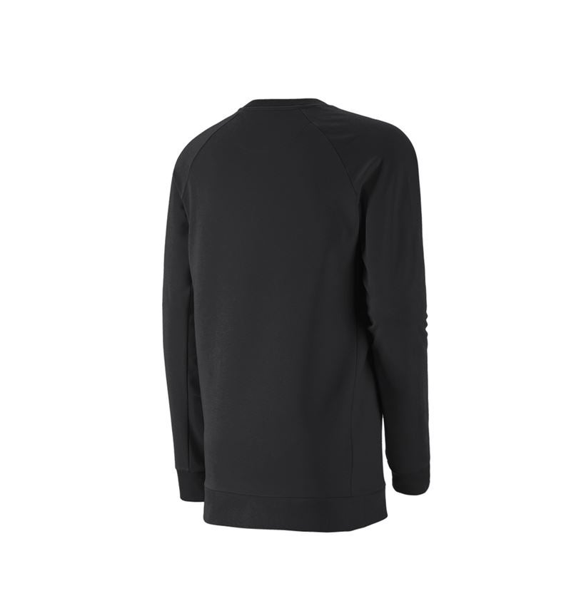 T-Shirts, Pullover & Skjorter: e.s. Sweatshirt cotton stretch, long fit + sort 3