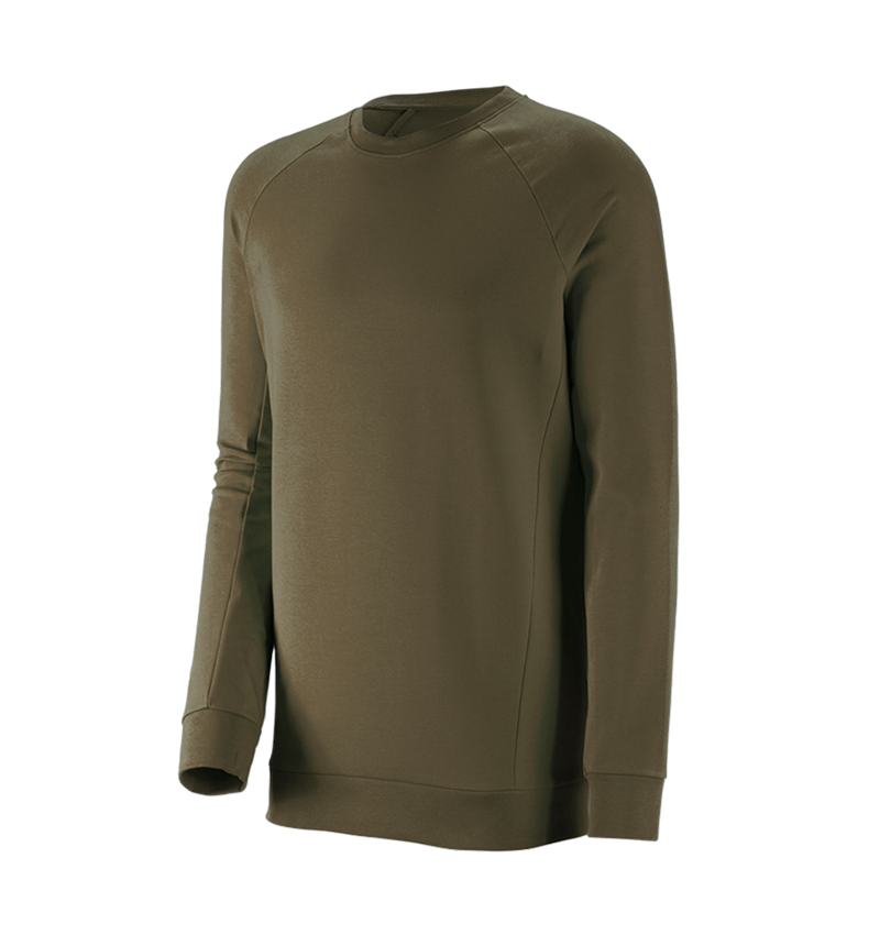 T-Shirts, Pullover & Skjorter: e.s. Sweatshirt cotton stretch, long fit + slamgrøn 2
