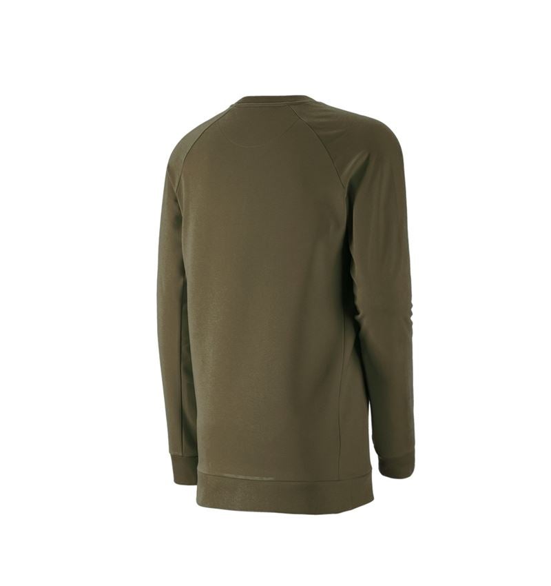 T-Shirts, Pullover & Skjorter: e.s. Sweatshirt cotton stretch, long fit + slamgrøn 3