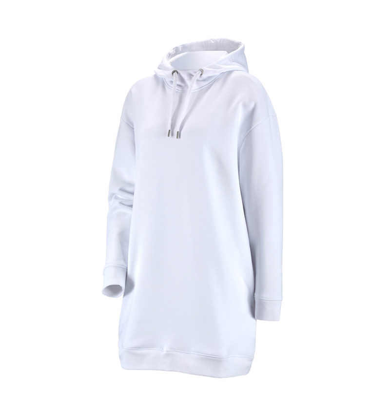 T-Shirts, Pullover & Skjorter: e.s. Oversize hoody sweatshirt poly cotton, damer + hvid 1