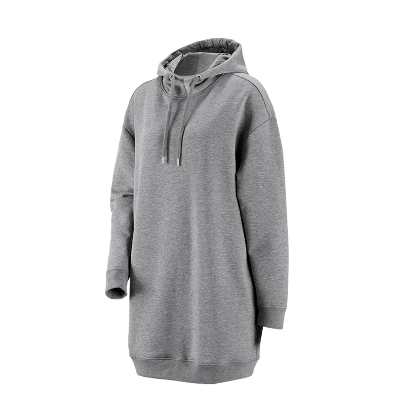 T-Shirts, Pullover & Skjorter: e.s. Oversize hoody sweatshirt poly cotton, damer + gråmeleret 1