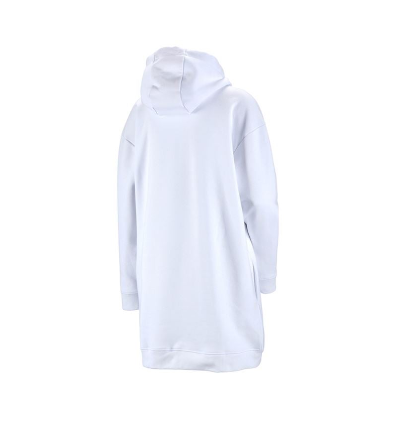 T-Shirts, Pullover & Skjorter: e.s. Oversize hoody sweatshirt poly cotton, damer + hvid 2