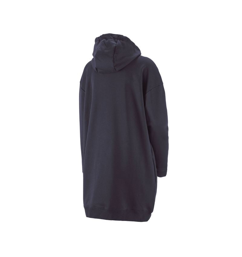 T-Shirts, Pullover & Skjorter: e.s. Oversize hoody sweatshirt poly cotton, damer + mørkeblå 2