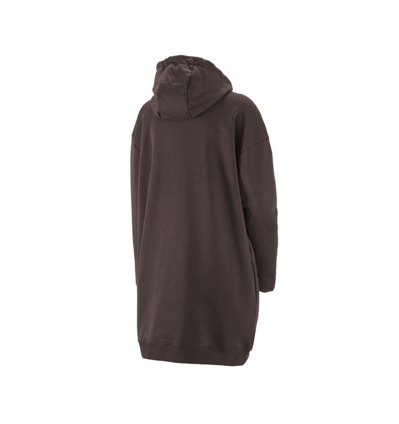 Emner: e.s. Oversize hoody sweatshirt poly cotton, damer + kastanje 2