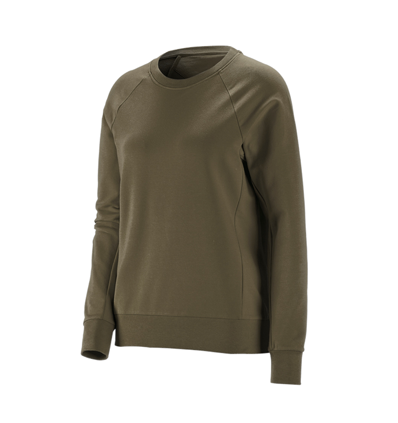 T-Shirts, Pullover & Skjorter: e.s. Sweatshirt cotton stretch, damer + slamgrøn 2