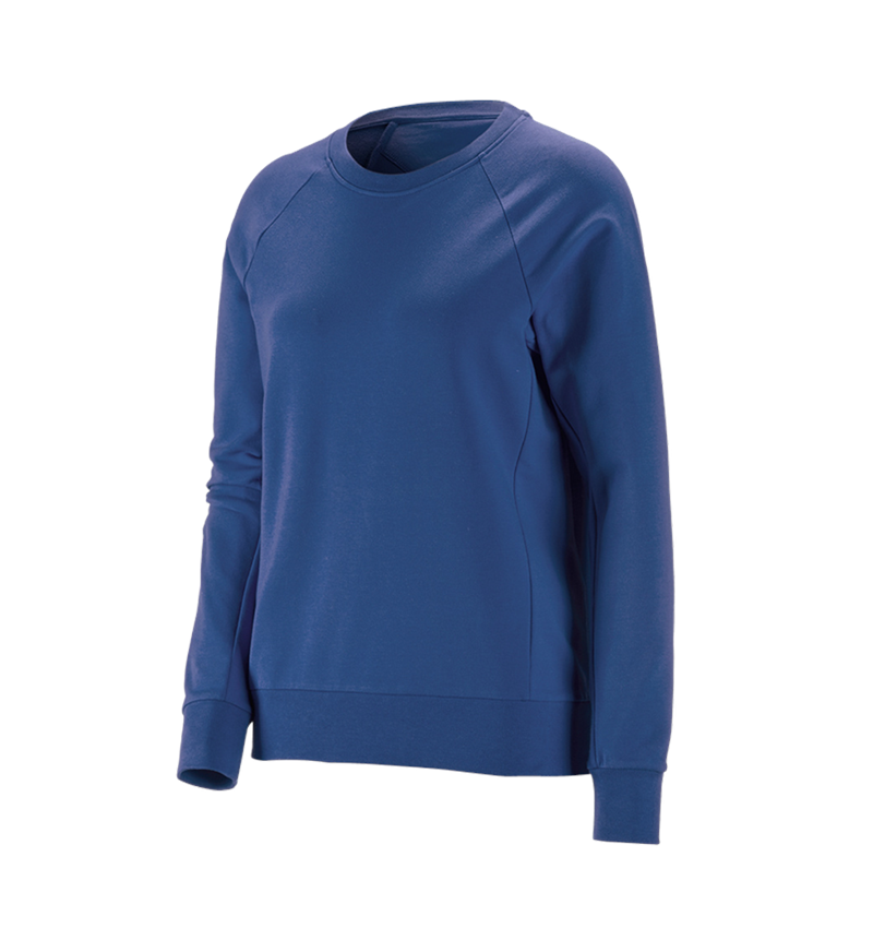 T-Shirts, Pullover & Skjorter: e.s. Sweatshirt cotton stretch, damer + alkaliblå 2