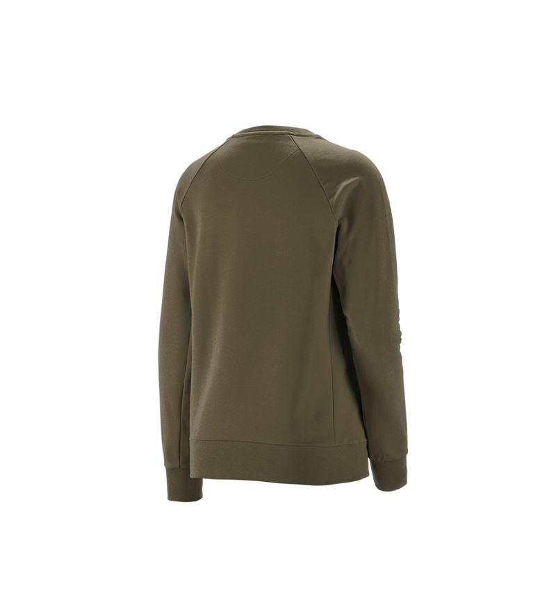 T-Shirts, Pullover & Skjorter: e.s. Sweatshirt cotton stretch, damer + slamgrøn 3