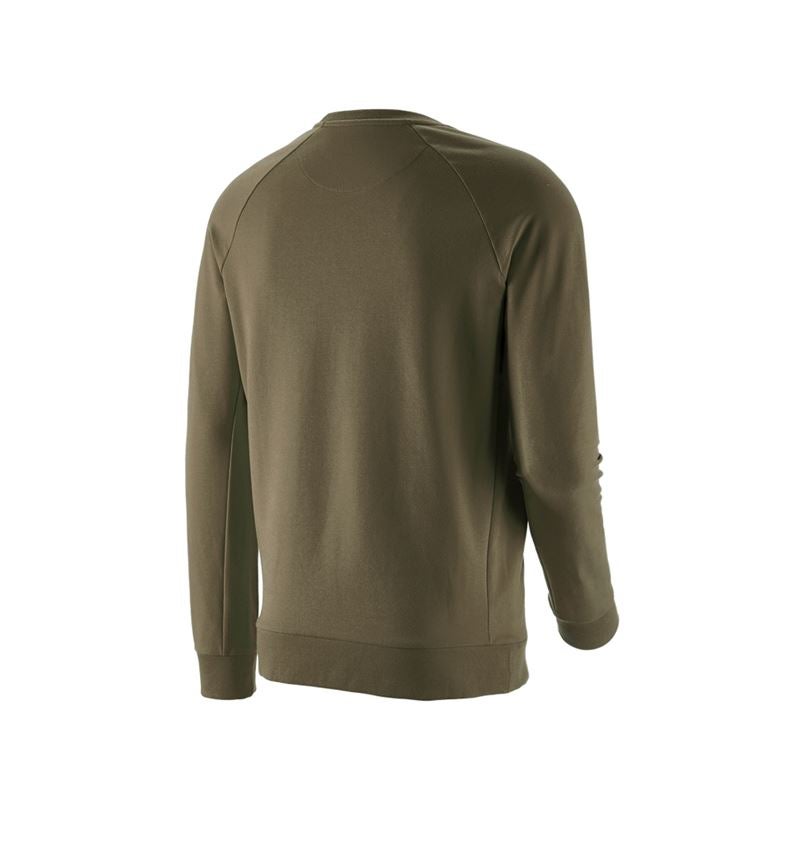 T-Shirts, Pullover & Skjorter: e.s. Sweatshirt cotton stretch + slamgrøn 3