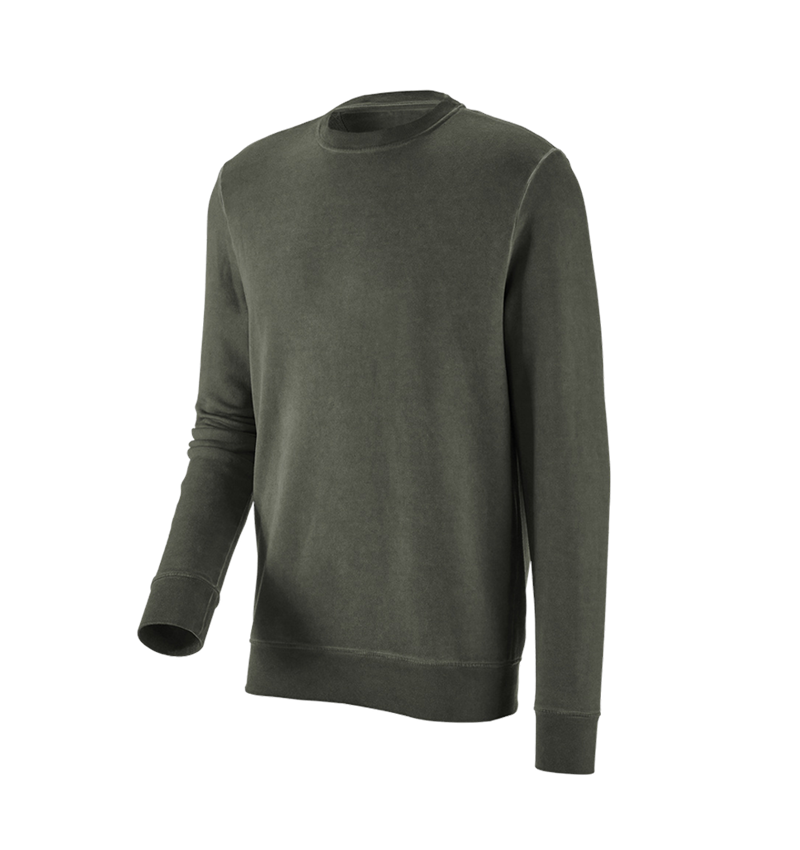 T-Shirts, Pullover & Skjorter: e.s. Sweatshirt vintage poly cotton + camouflagegrøn vintage 5