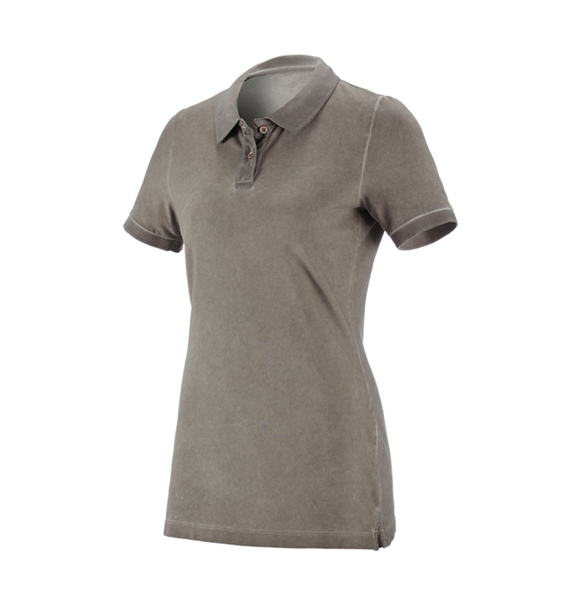 T-Shirts, Pullover & Skjorter: e.s. Polo-Shirt vintage cotton stretch, damer + taupe vintage 5