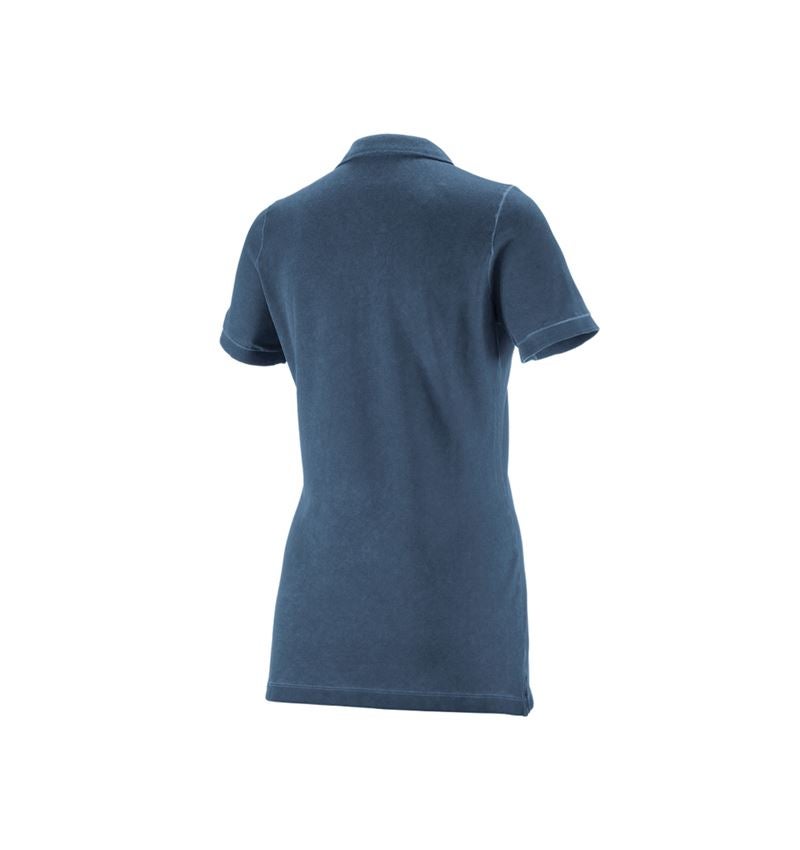 T-Shirts, Pullover & Skjorter: e.s. Polo-Shirt vintage cotton stretch, damer + antikblå vintage 1