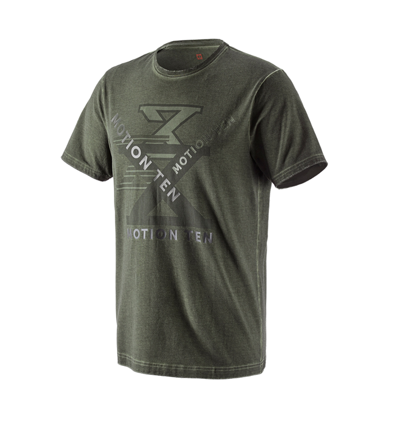 T-Shirts, Pullover & Skjorter: T-shirt e.s.motion ten + camouflagegrøn vintage 1