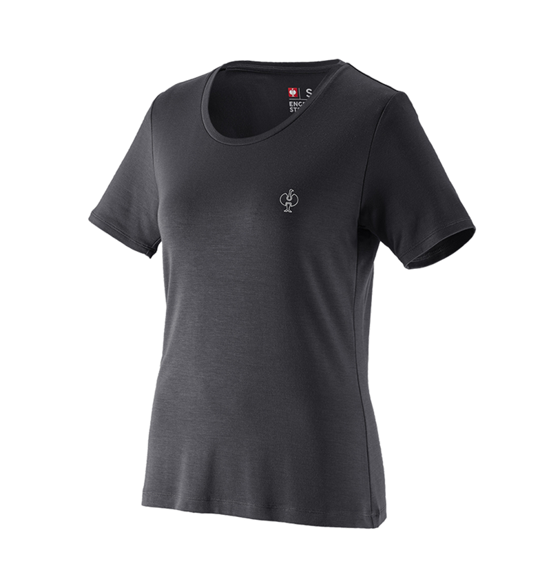 T-Shirts, Pullover & Skjorter: Modal-shirt e.s. ventura vintage, damer + sort 2