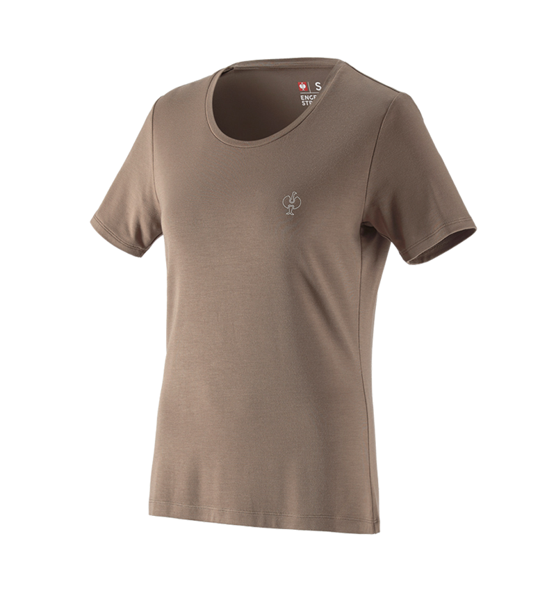 T-Shirts, Pullover & Skjorter: Modal-shirt e.s. ventura vintage, damer + umbrabrun 2