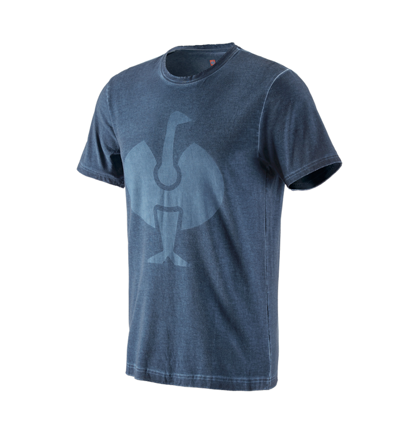 T-Shirts, Pullover & Skjorter: T-Shirt e.s.motion ten ostrich + skifferblå vintage