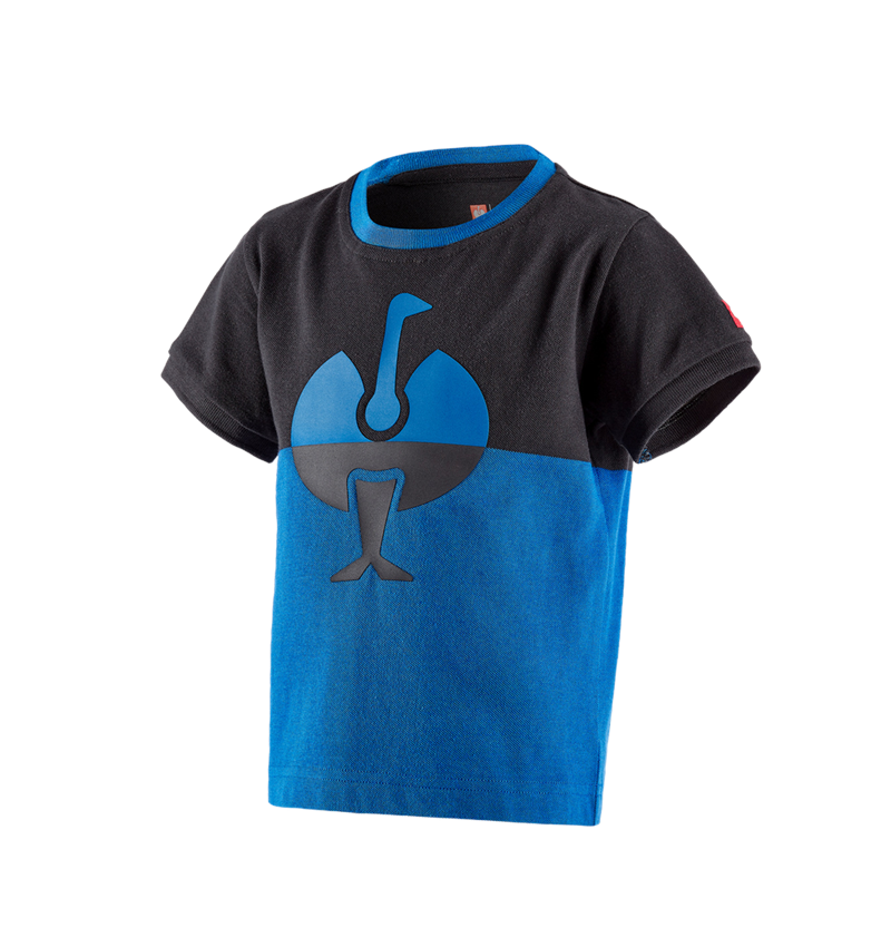 Shirts, Pullover & more: e.s. Pique-Shirt colourblock, children's + graphite/gentianblue 2