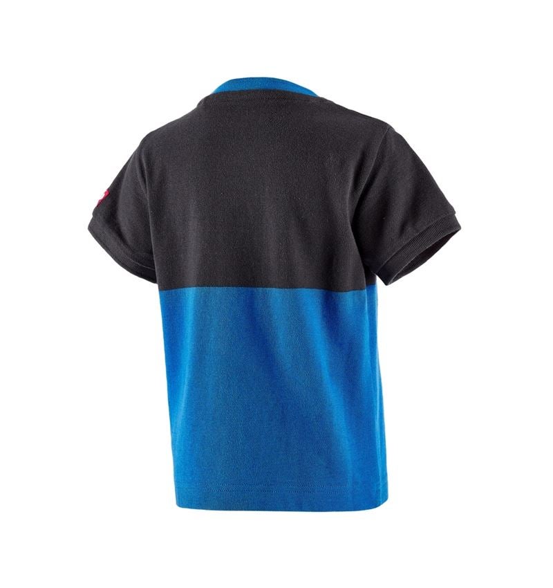 T-Shirts, Pullover & Skjorter: e.s. Pique-Shirt colourblock, børne + grafit/ensianblå 3