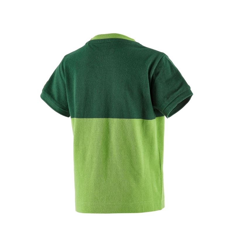 Emner: e.s. Pique-Shirt colourblock, børne + grøn/havgrøn 3