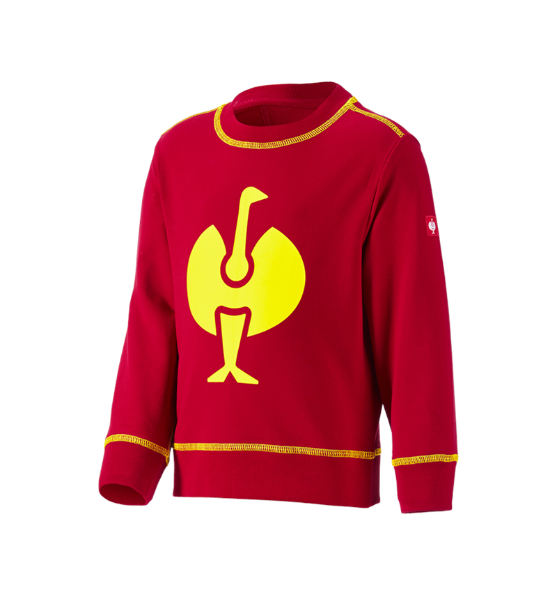 Topics: Sweatshirt e.s.motion 2020, children's + fiery red/high-vis yellow