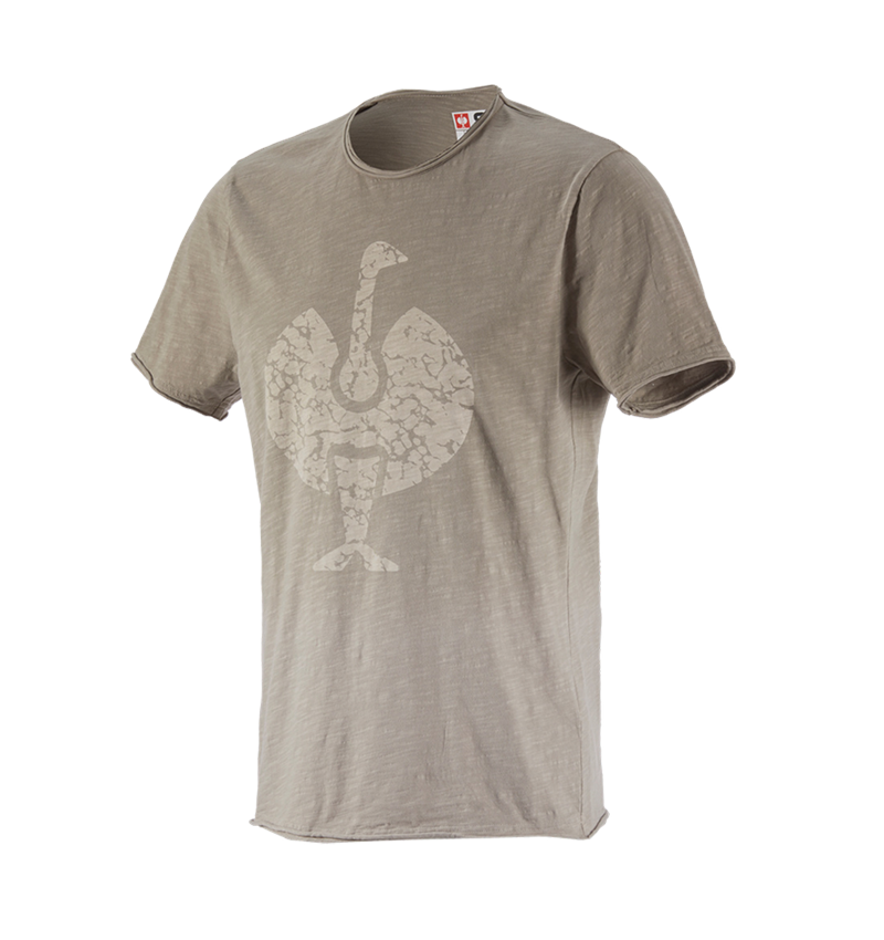 T-Shirts, Pullover & Skjorter: e.s. T-Shirt workwear ostrich + taupe vintage 1