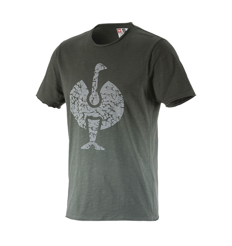 T-Shirts, Pullover & Skjorter: e.s. T-Shirt workwear ostrich + camouflagegrøn vintage 2