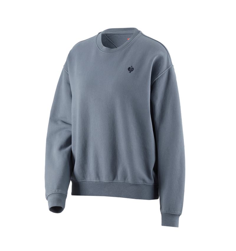 T-Shirts, Pullover & Skjorter: Oversize sweatshirt e.s.motion ten, damer + røgblå vintage 3
