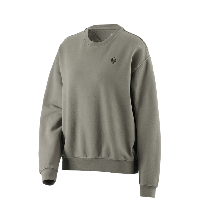 T-Shirts, Pullover & Skjorter: Oversize sweatshirt e.s.motion ten, damer + mosgrøn vintage 2