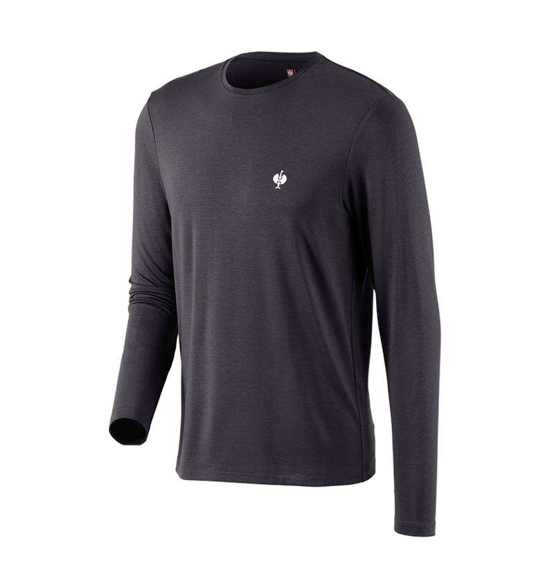 T-Shirts, Pullover & Skjorter: Modal-Longsleeve e.s.concrete + sort 2