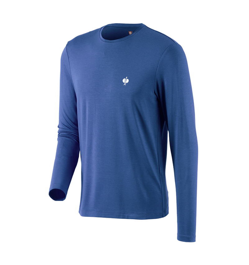T-Shirts, Pullover & Skjorter: Modal-Longsleeve e.s.concrete + alkaliblå 3