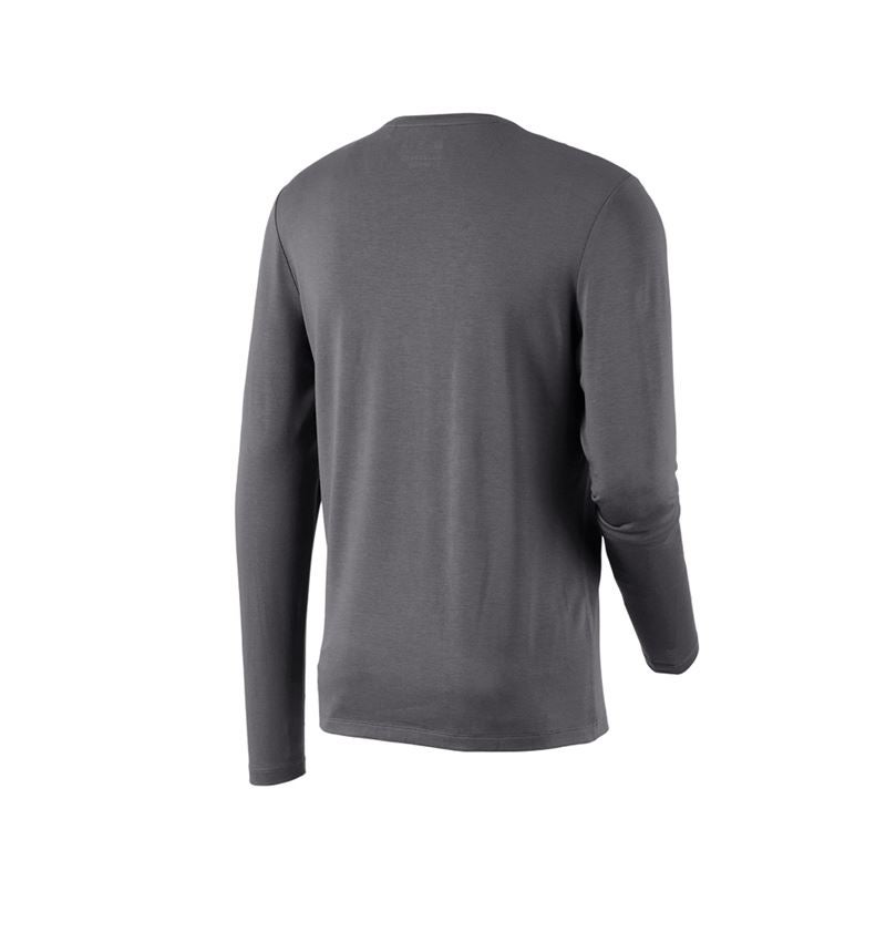 T-Shirts, Pullover & Skjorter: Modal-Longsleeve e.s.concrete + antracit 1
