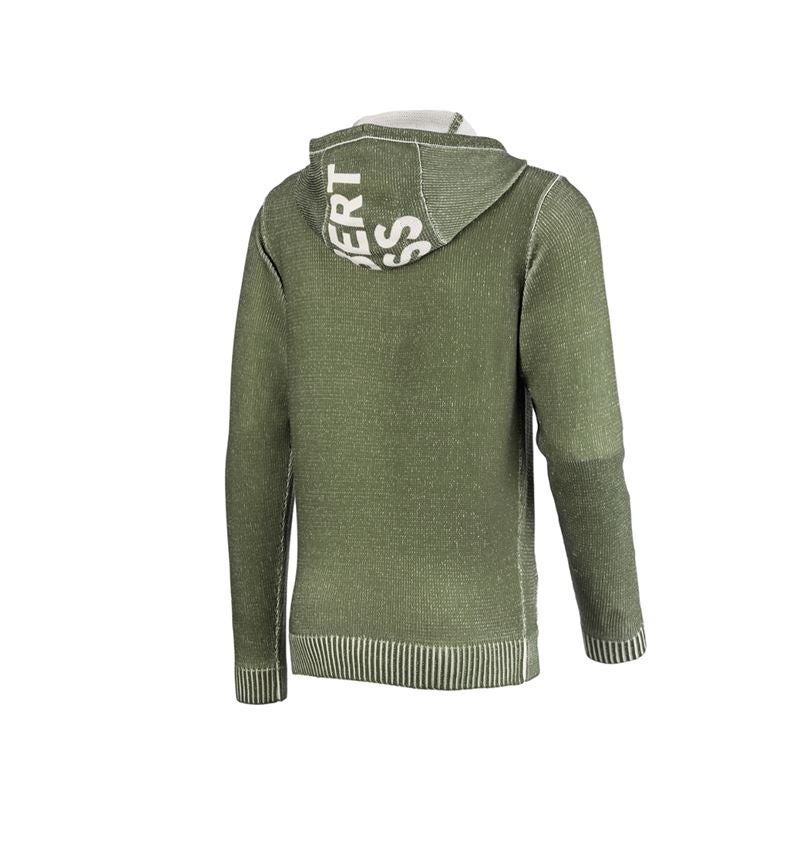 T-Shirts, Pullover & Skjorter: Strik-hoody e.s.iconic + bjerggrøn 5