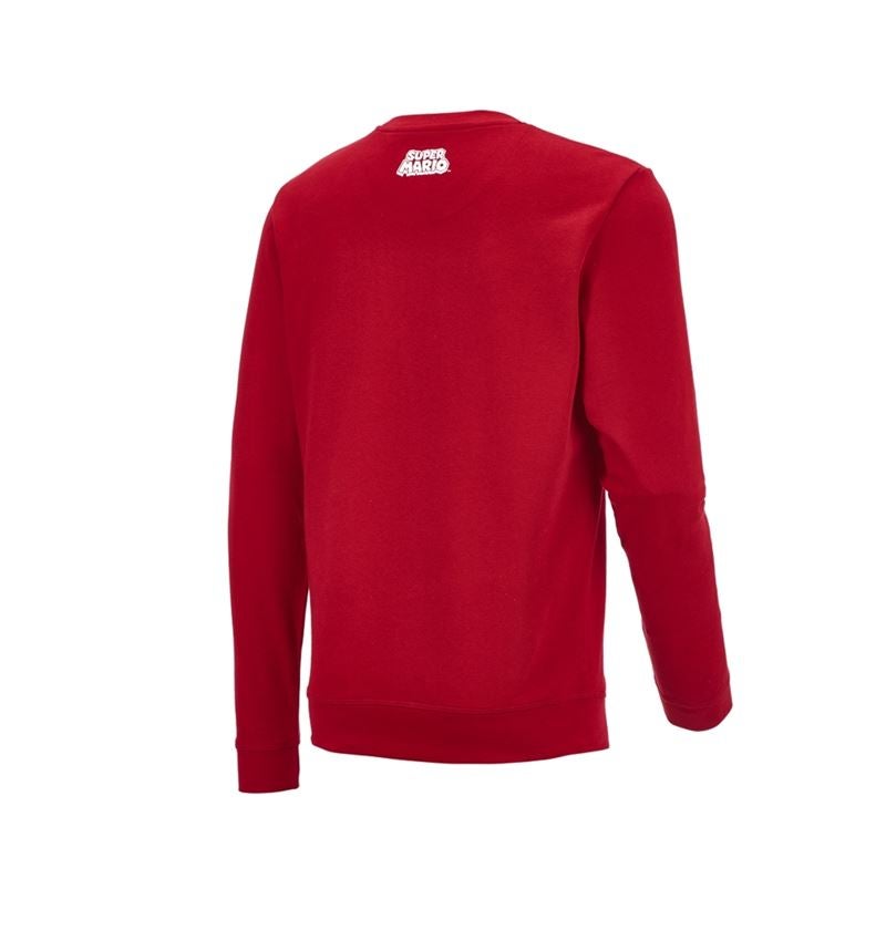 T-Shirts, Pullover & Skjorter: Super Mario sweatshirt, herrer + ildrød 3