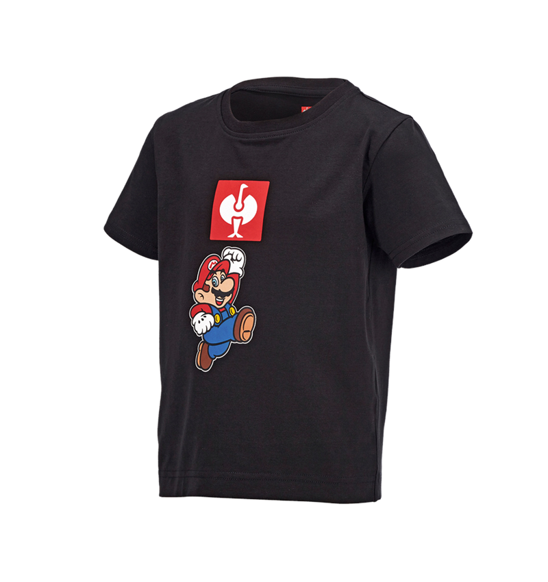 T-Shirts, Pullover & Skjorter: Super Mario T-shirt, børne + sort