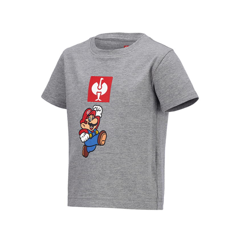 T-Shirts, Pullover & Skjorter: Super Mario T-shirt, børne + gråmeleret 2