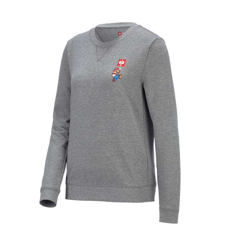 Shirts, Pullover & more: Super Mario Sweatshirt, ladies' + grey melange 1