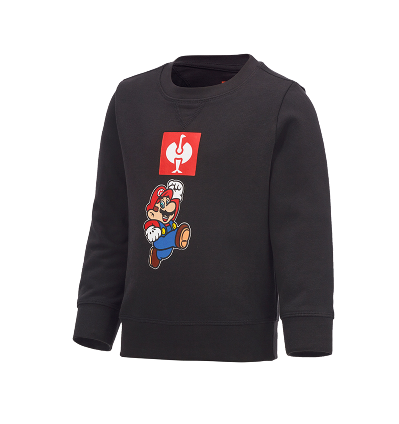 Samarbejde: Super Mario sweatshirt, børn + sort 1