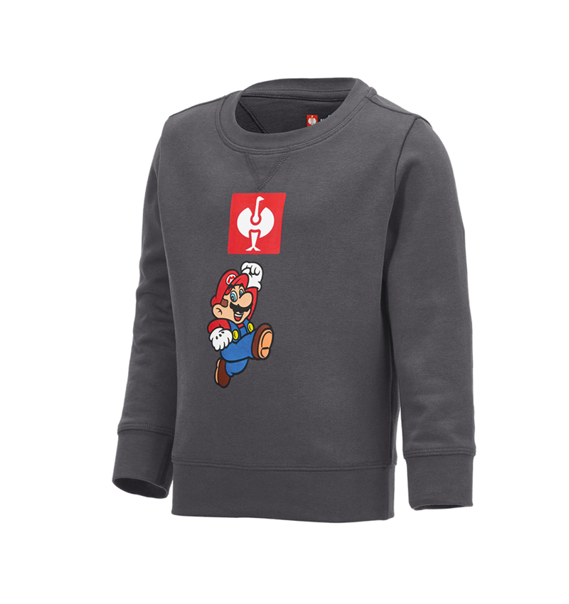 T-Shirts, Pullover & Skjorter: Super Mario sweatshirt, børn + antracit 2