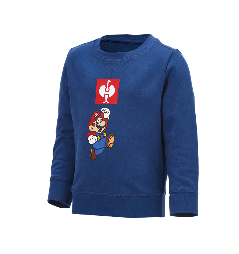 Samarbejde: Super Mario sweatshirt, børn + alkaliblå 1