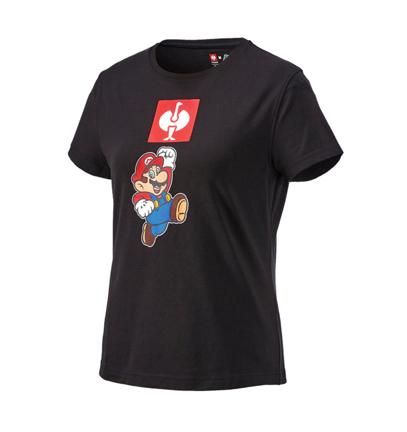 T-Shirts, Pullover & Skjorter: Super Mario T-shirt, damer + sort 2