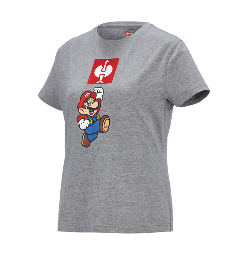 T-Shirts, Pullover & Skjorter: Super Mario T-shirt, damer + gråmeleret 2