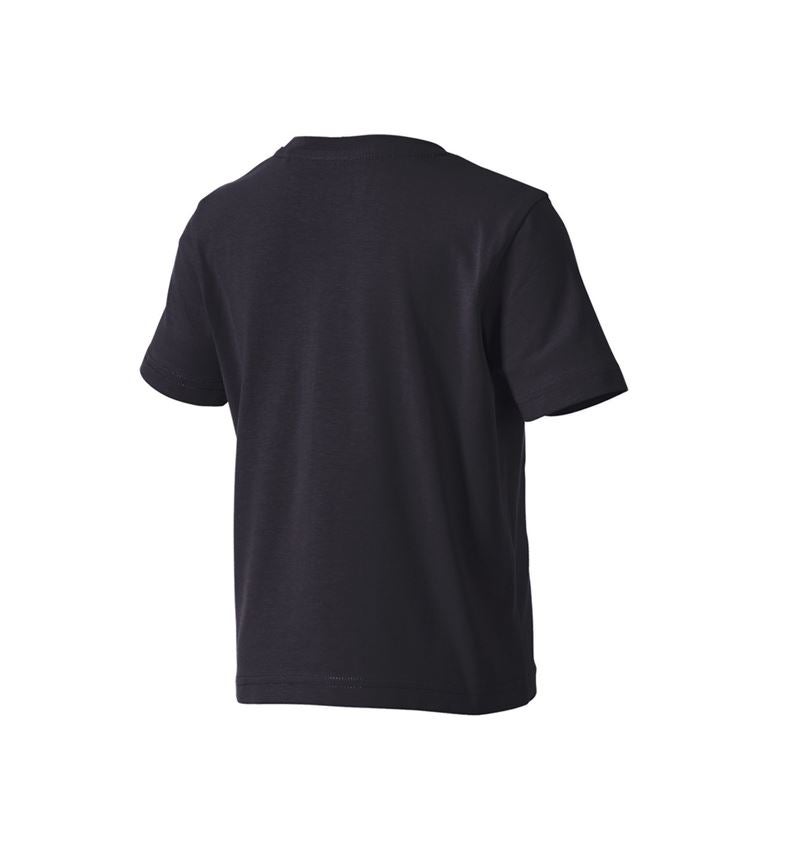 Beklædning: e.s. T-shirt strauss works, børne + sort/advarselsgul 4