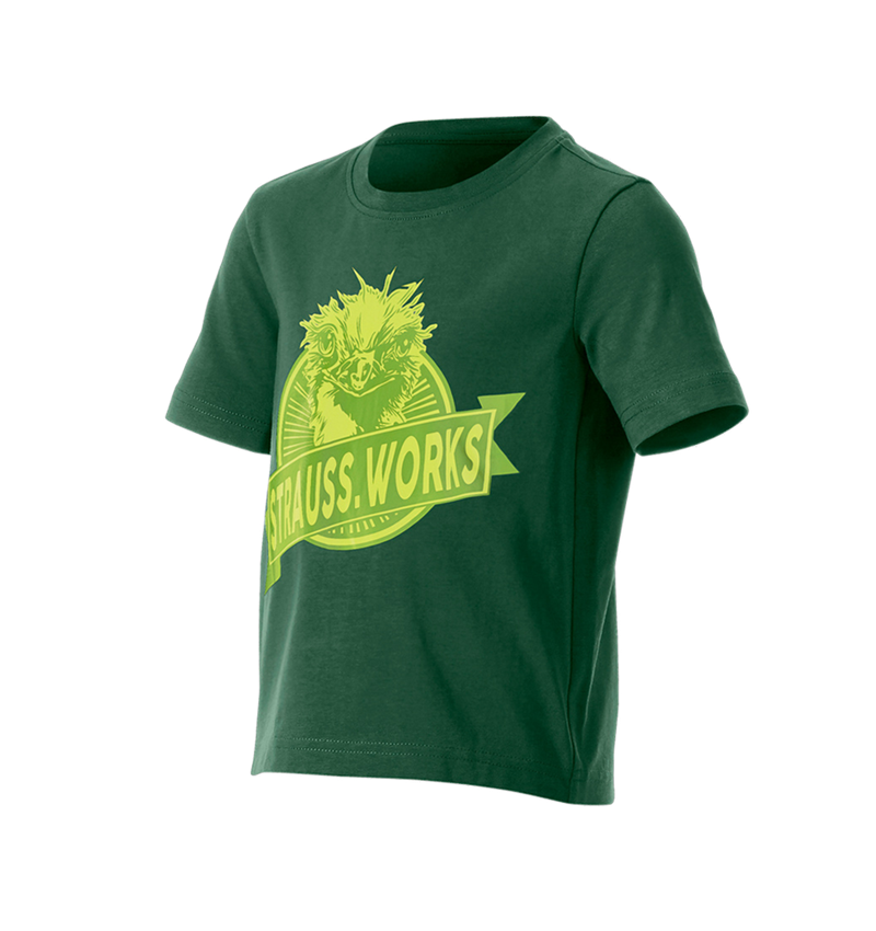 Beklædning: e.s. T-shirt strauss works, børne + grøn
