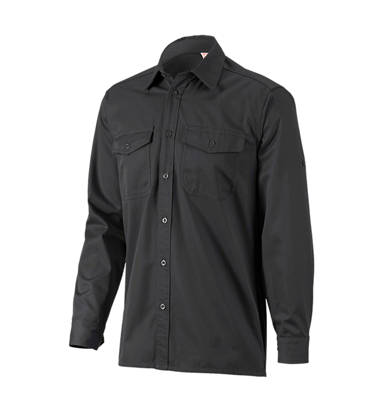 T-Shirts, Pullover & Skjorter: Arbejdsskjorter e.s.classic, langærmet + sort 2