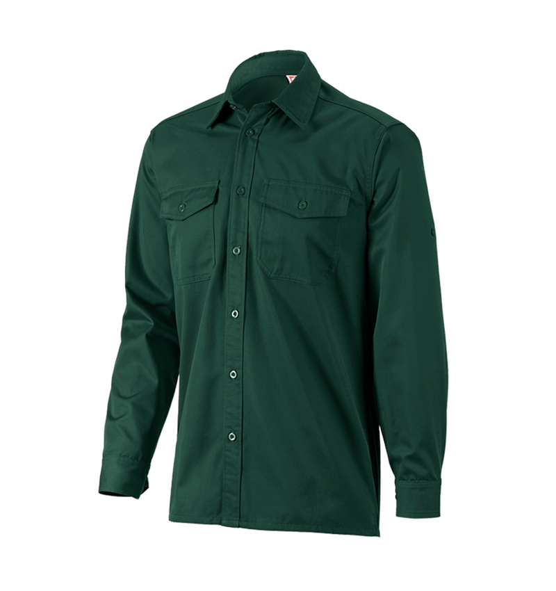 T-Shirts, Pullover & Skjorter: Arbejdsskjorter e.s.classic, langærmet + grøn