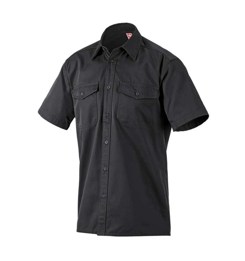 T-Shirts, Pullover & Skjorter: Arbejdsskjorter e.s.classic, korte ærmer + sort 2