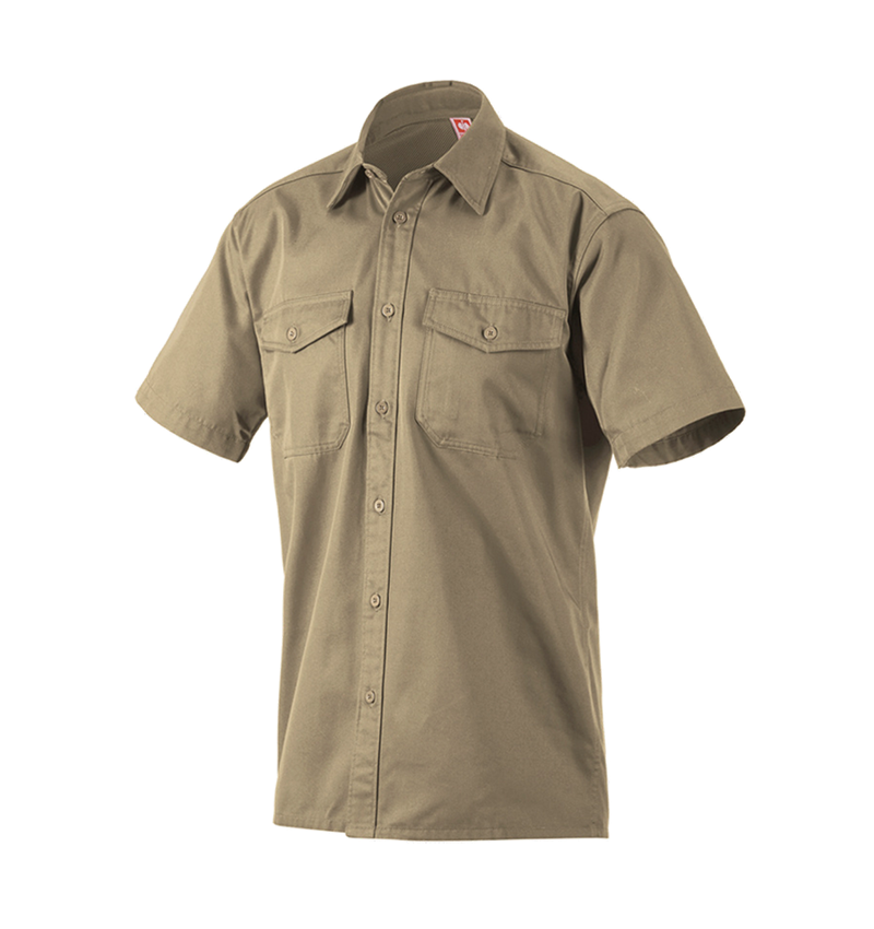 T-Shirts, Pullover & Skjorter: Arbejdsskjorter e.s.classic, korte ærmer + kaki