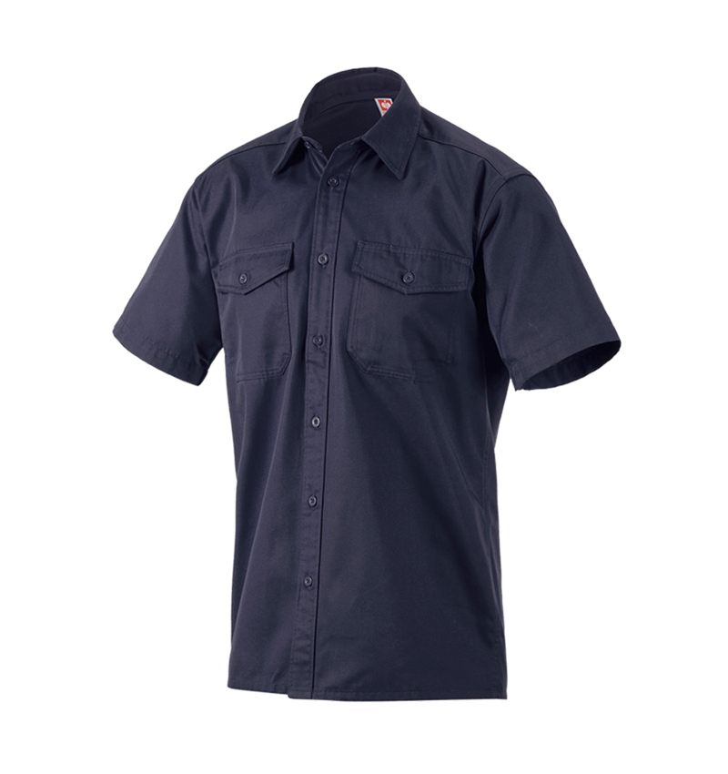 T-Shirts, Pullover & Skjorter: Arbejdsskjorter e.s.classic, korte ærmer + mørkeblå 2
