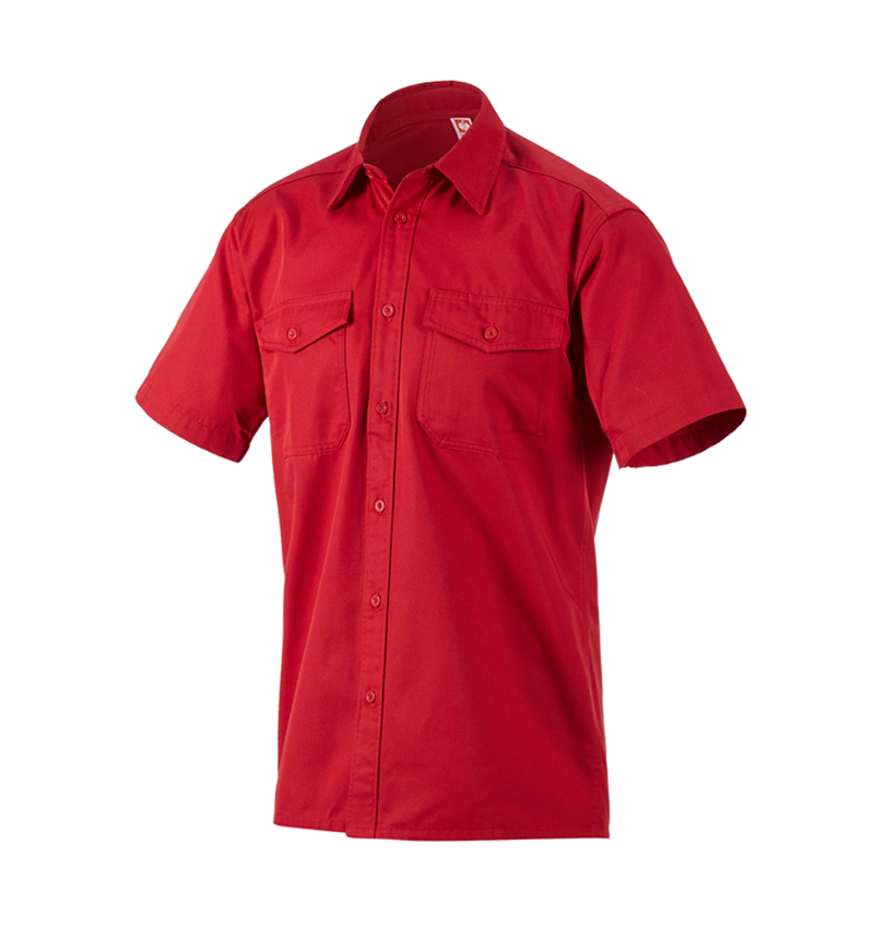 Tømrer / Snedker: Arbejdsskjorter e.s.classic, korte ærmer + rød
