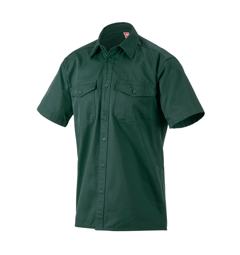 Shirts, Pullover & more: Work shirt e.s.classic, short sleeve + green